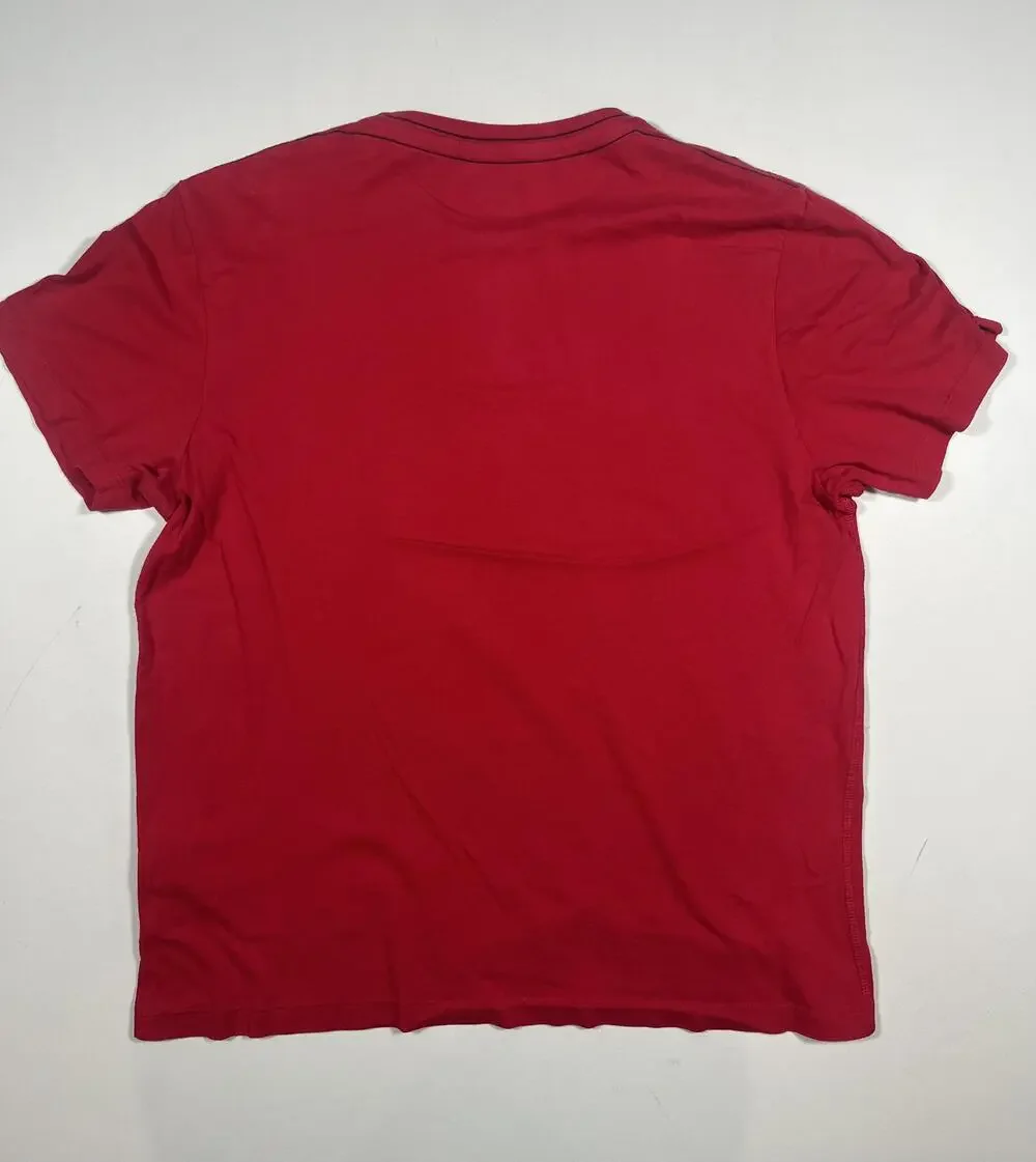 True Religion Shirt Mens 2XL Red Skull Crossbones Graphic Tee Streetwear Read